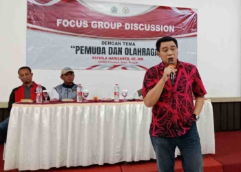 Waketum KORMI Jateng Asfirla Harisanto SE MM dalam rapat koordinasi persiapan Forda KORMI Jateng, Kamis (16/5/2024) di Purwokerto