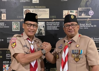 Sekda Banyumas Agus Nur Hadie Terima Lencana Melati dari Kwarnas