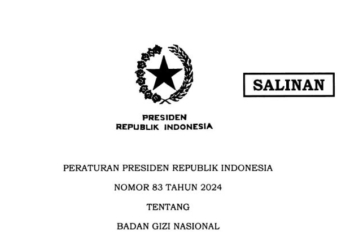 Inilah Perpres 83 Tahun 2024 tentang Badan Gizi Nasional