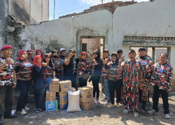 Laskar Merah Putih Banyumas Salurkan Bantuan Kepada Korban Kebakaran di Sumampir
