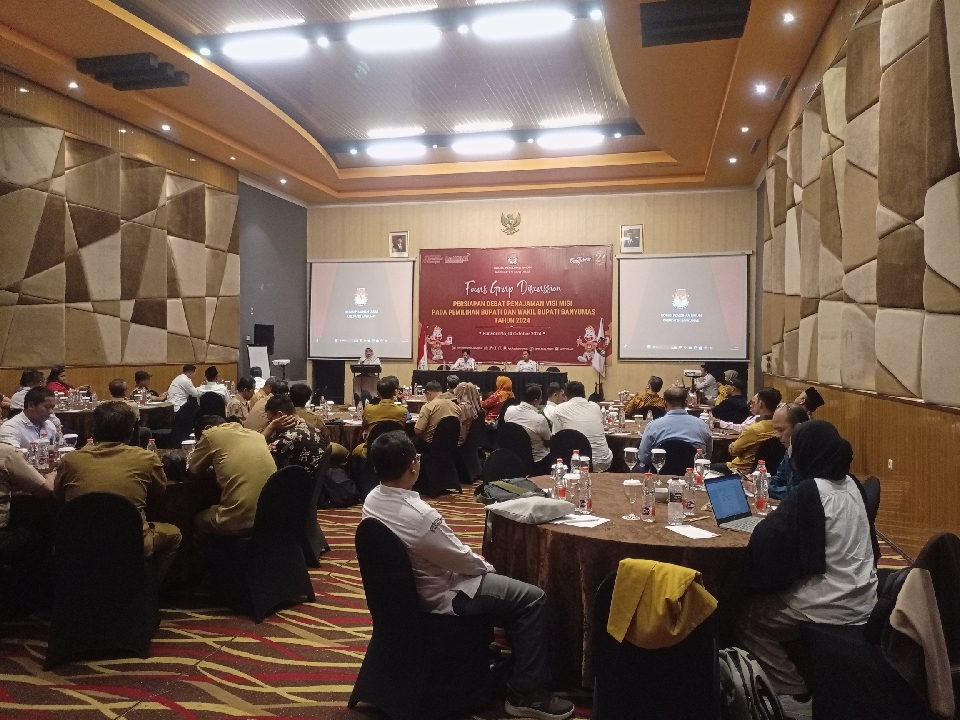 Debat Penajaman Visi-Misi Paslon Bupati dan Wabup2024  Digelar KPU Banyumas pada 2 November