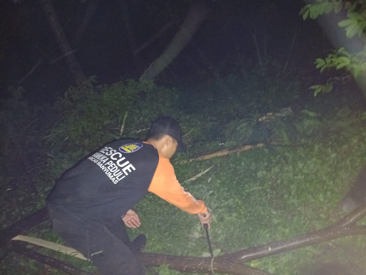 Pramuka Peduli Banyumas Evakuasi Pohon Tumbang Di Kecamatan Sumbang