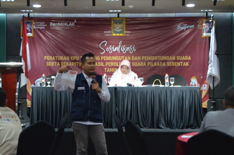 KPU Banyumas Sosialisasikan Aturan Terkait Pemungutan, Penghitungan, dan Rekapitulasi Suara Pilkada Serentak 2024
