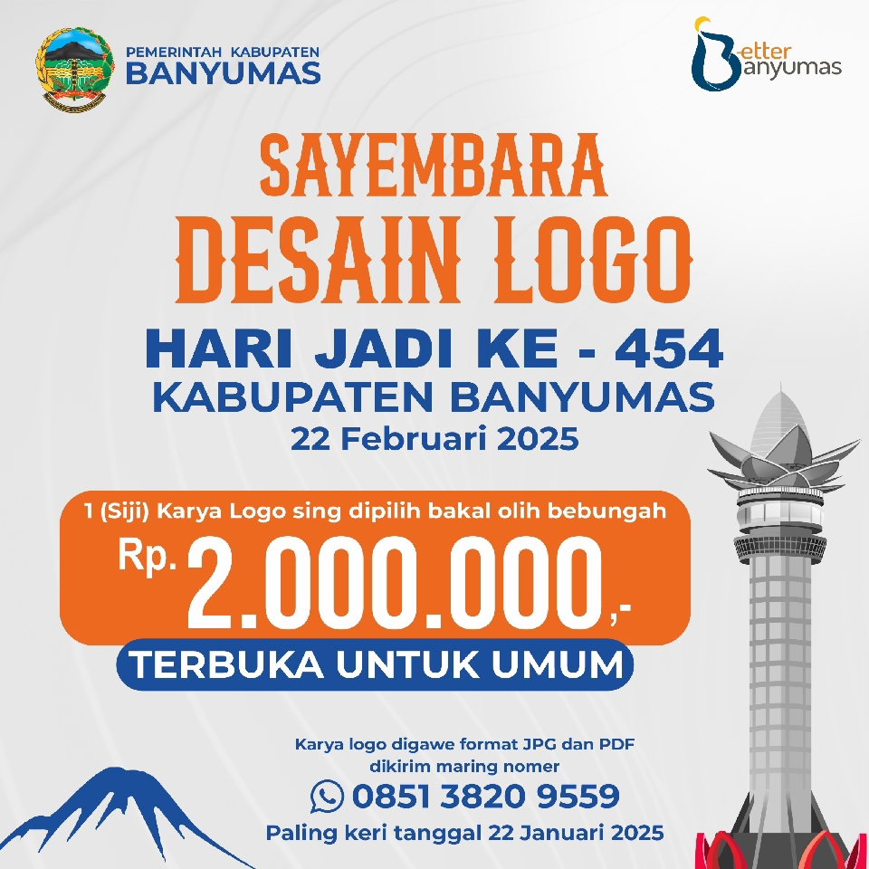 Pemkab Banyumas Gelar Sayembara Desain Logo Hari Jadi Ke-454