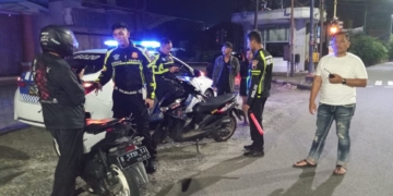 Sat Lantas Polresta Banyumas meningkatkan kegiatan BLP (Blue Light Patrol) di sejumlah titik rawan di Purwokerto. (Humas Polresta Banyumas)