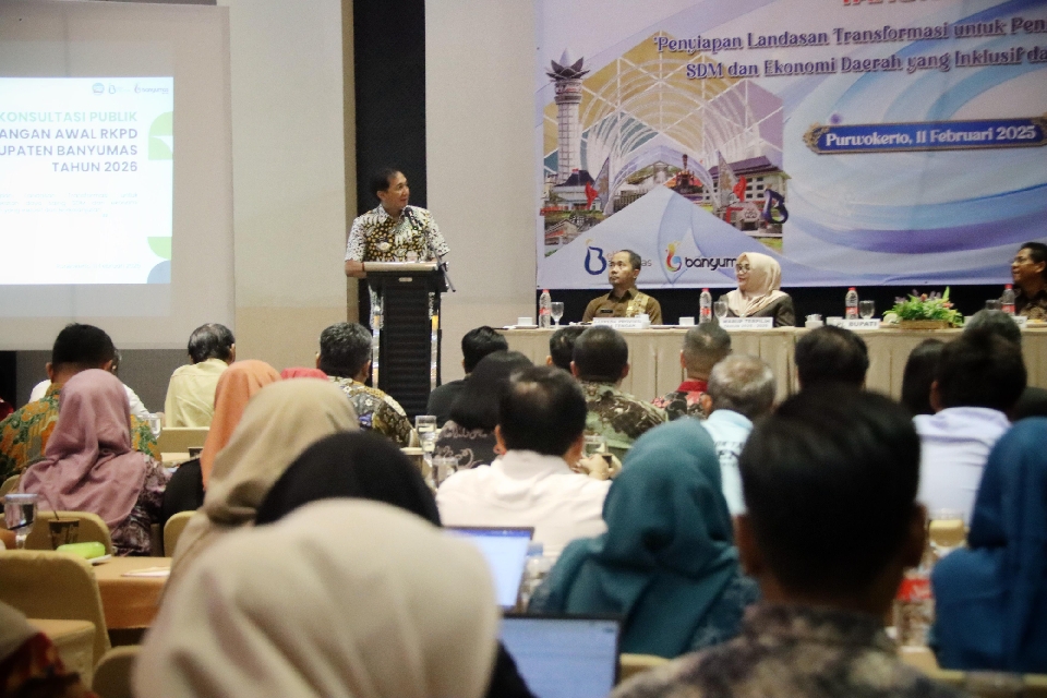 Buka Forum Konsultasi Publik RKPD 2026, Pj. Bupati Banyumas Soroti Program Makan Bergizi Gratis