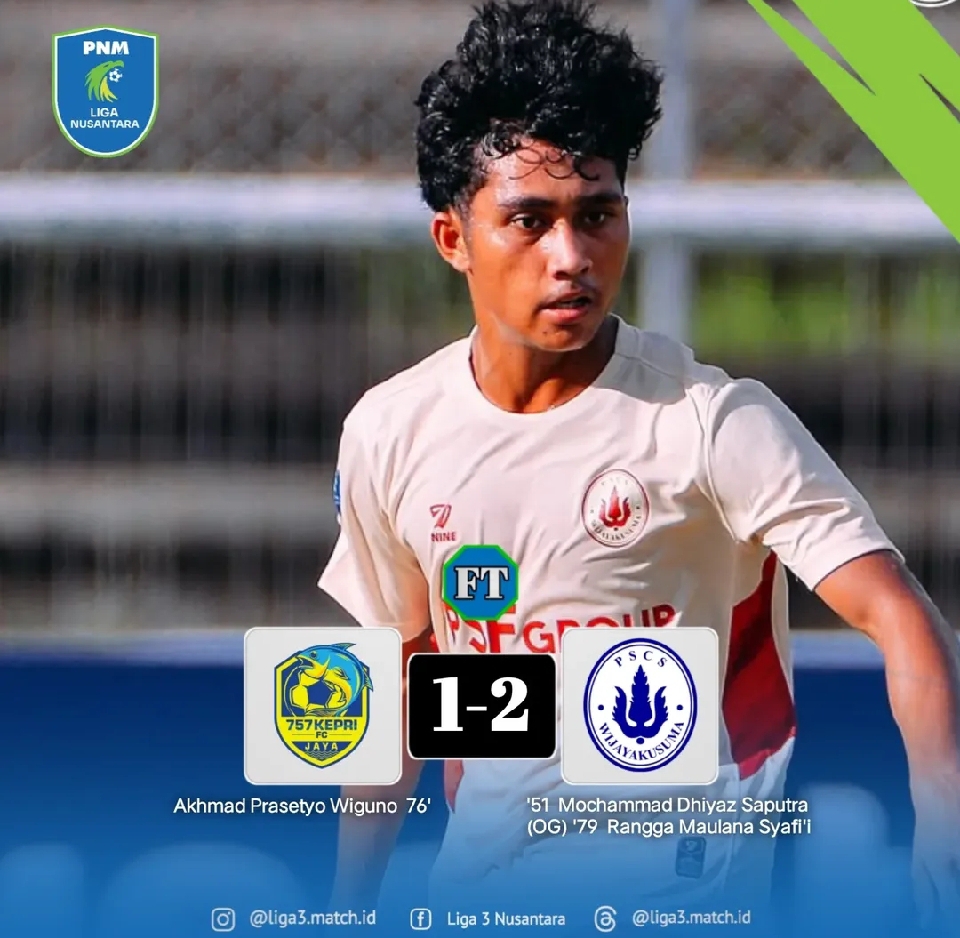 PNM Liga Nusantara : Gol Bunuh Diri Bawa PSCS Kalahkan 757 Kepri Jaya