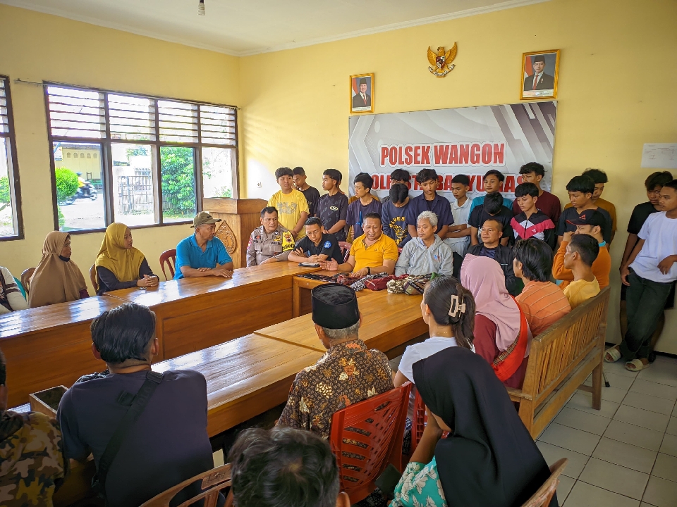Polsek Wangon Amankan Belasan Remaja yang Terlibat Perang Sarung