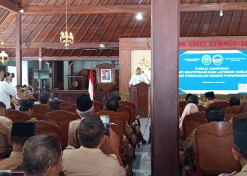 PN Purwokerto Kampanyekan Anti Gratifikasi dan Sosialisasi Layanan Hukum di Pendopo Si Panji