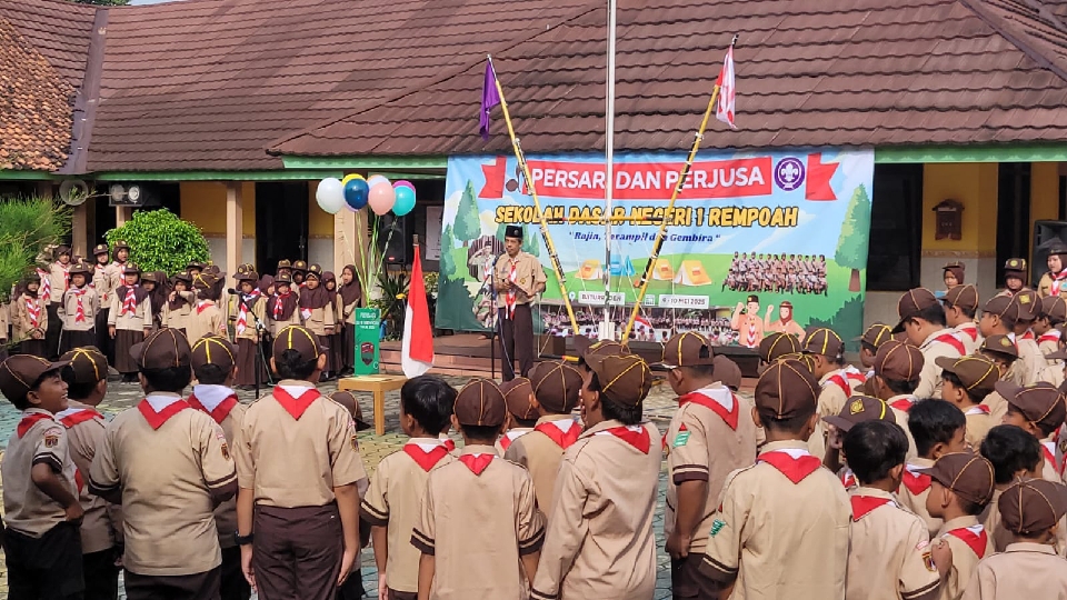 Gerakan Pramuka SD Negeri 1 Rempoah Bangun Karakter Siswa Melalui Perkemahan