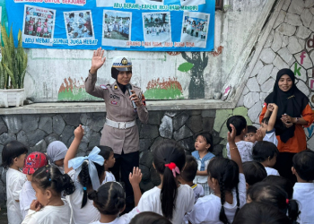 Sat Lantas Polresta Banyumas Edukasi Tertib Lalu Lintas Sejak Usia Dini
