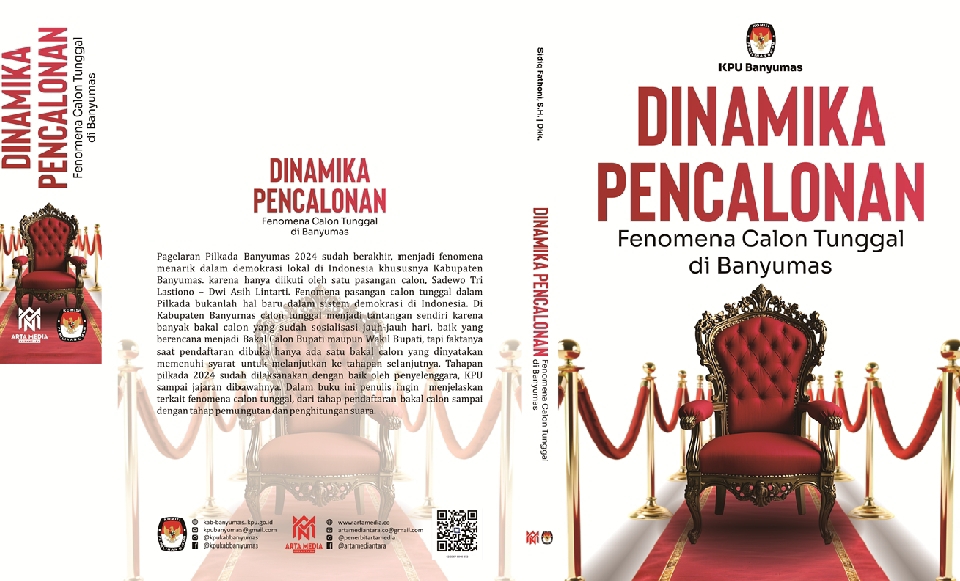 KPU Banyumas Luncurkan Buku “Dinamika Pencalonan: Fenomena Calon Tunggal di Banyumas”, Kupas Tuntas Demokrasi Lokal