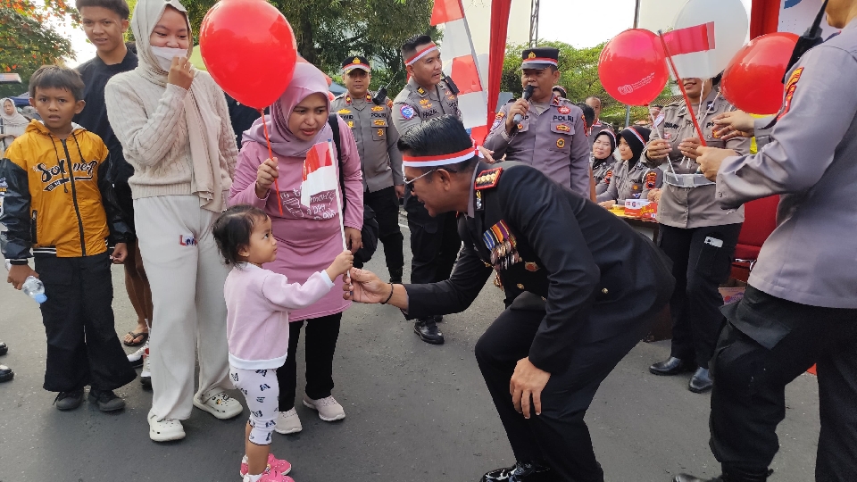 Warga Banyumas Antusias Serbu Stand Gerakan Pangan Murah Polresta di Car Free Day GOR Satria