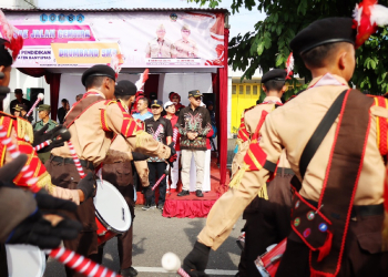 12 Grup Drumband SMP Ramaikan Peringatan HUT RI ke-80 di Banyumas