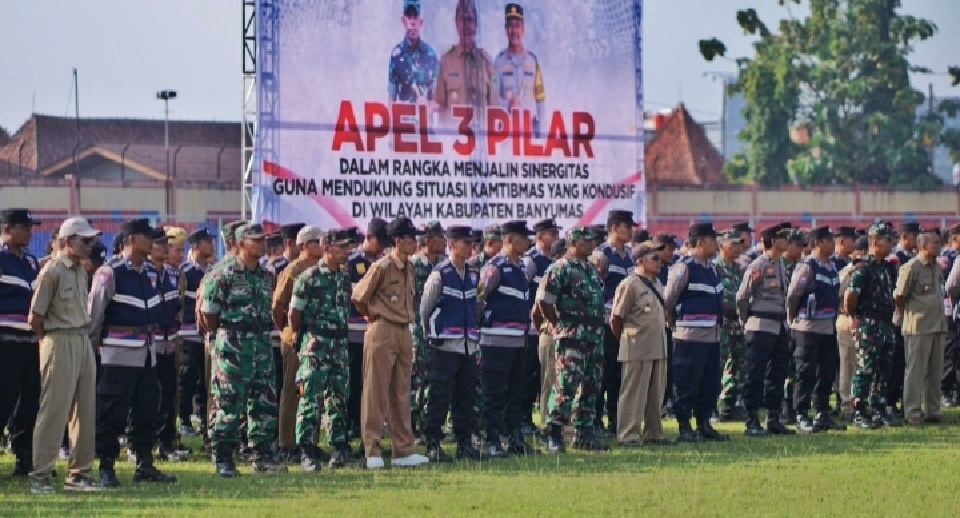 Apel Sinergitas Tiga Pilar: Komitmen Bersama Jaga Kamtibmas Banyumas Tetap Kondusif