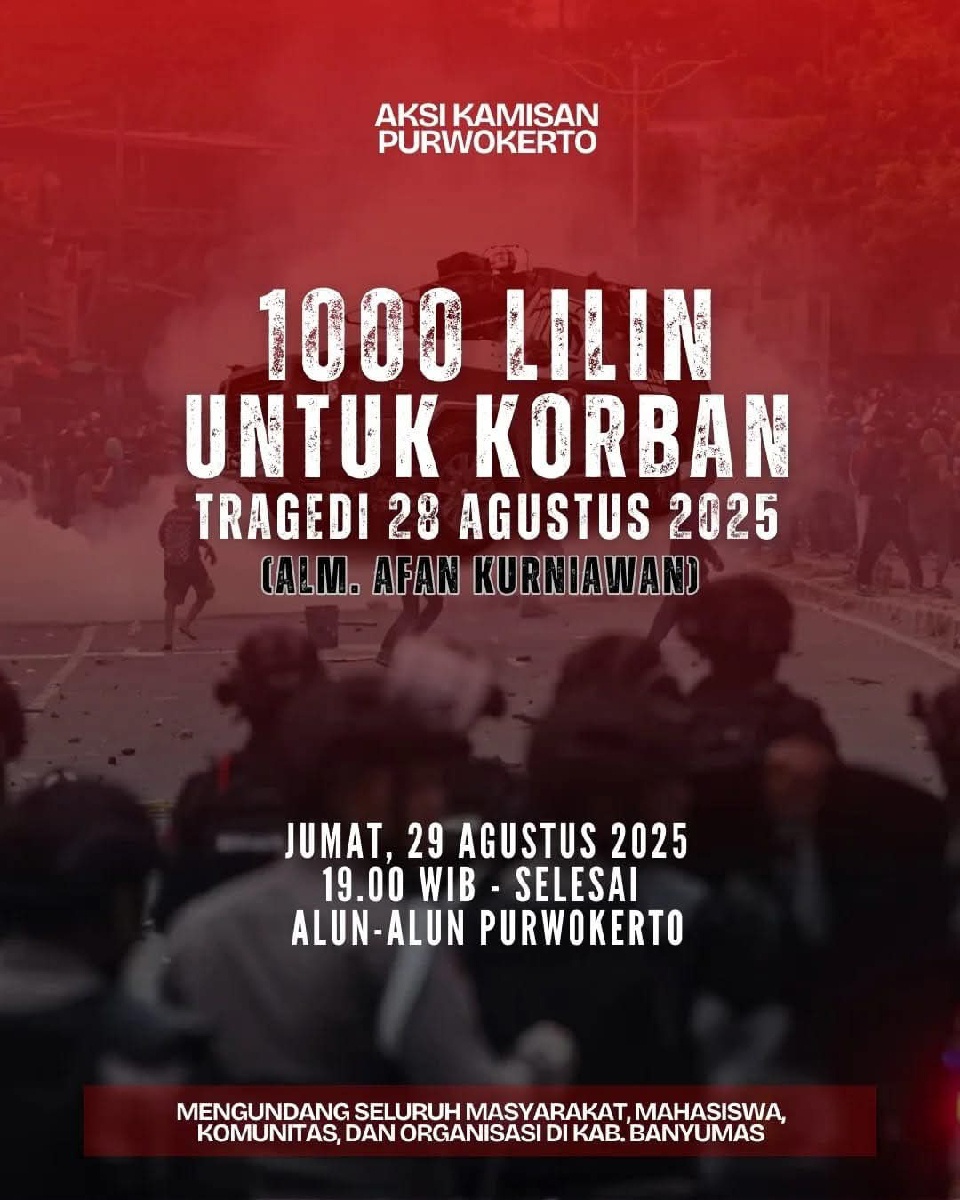 Aksi Kamisan Purwokerto: Seribu Lilin untuk Mengenang Alfan Kurniawan