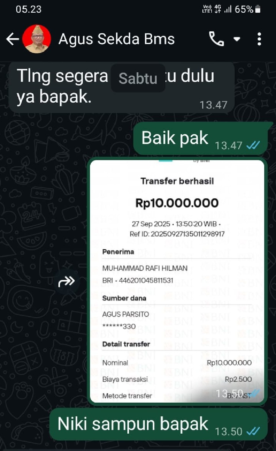 Modus Baru Penipuan: Sekda Banyumas Dijadikan Umpan, Warga Kranji Tertipu Rp10 Juta