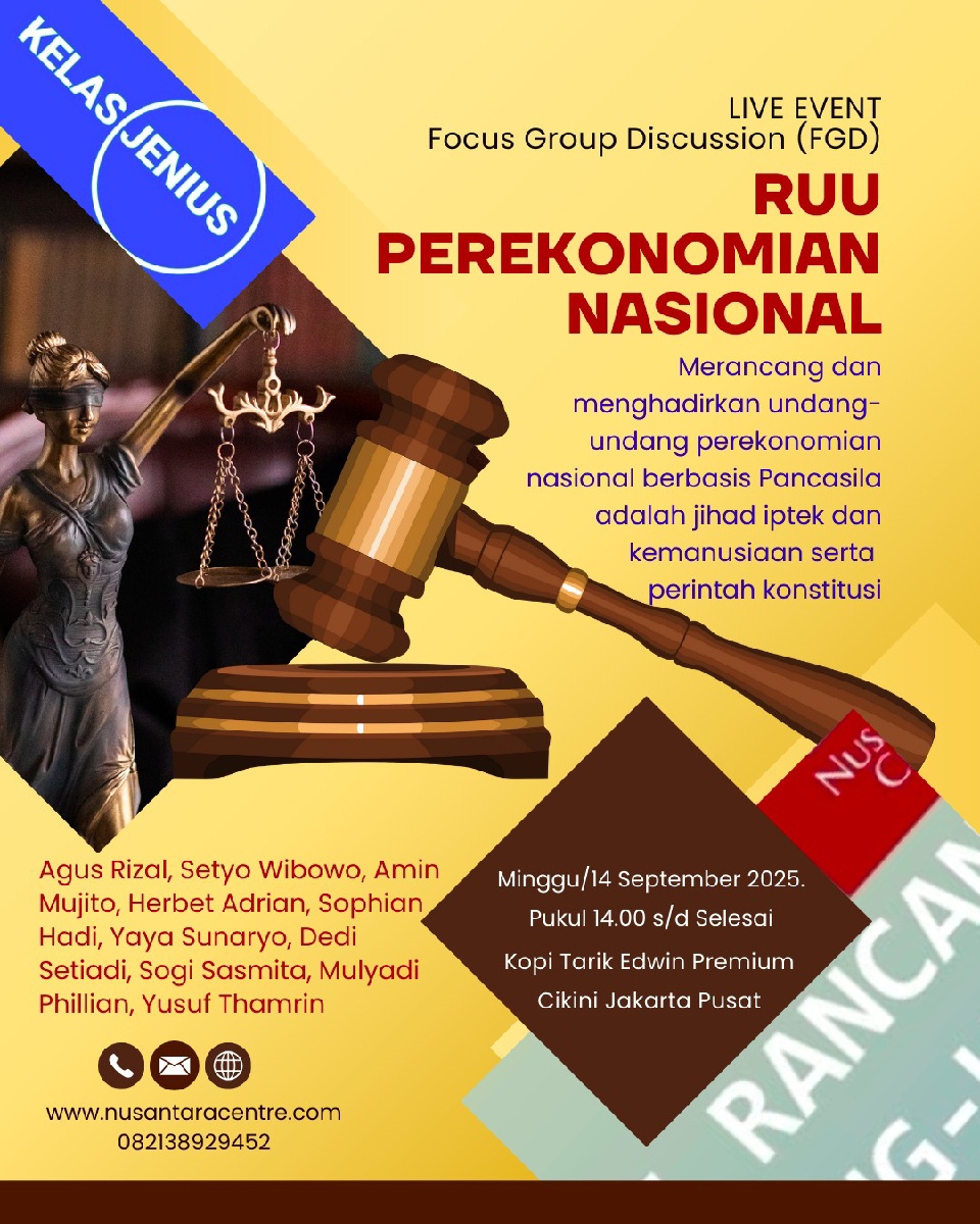 FGD RUU Perekonomian Nasional: Memperkuat Fondasi Pancasila untuk Ekonomi Berkeadilan