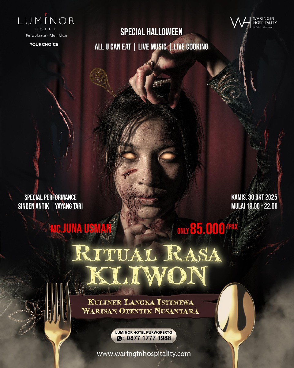 Luminor Hotel Purwokerto Suguhkan “Ritual Rasa Kliwon” di Malam Halloween