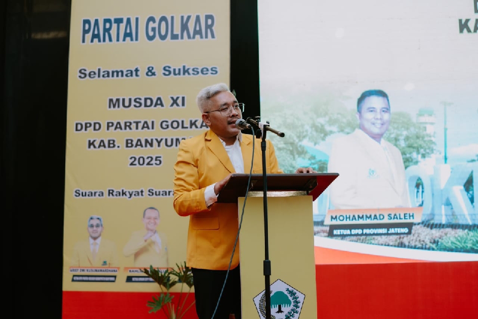 Aklamasi di Musda XI Partai Golkar Banyumas, Pangki Fokus Pulihkan Kursi DPRD yang Hilang di Dapil 6