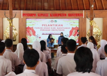 Forum Anak Banyumas Resmi Dilantik, Wabup Tekankan Peran Strategis dalam Pencegahan Kekerasan