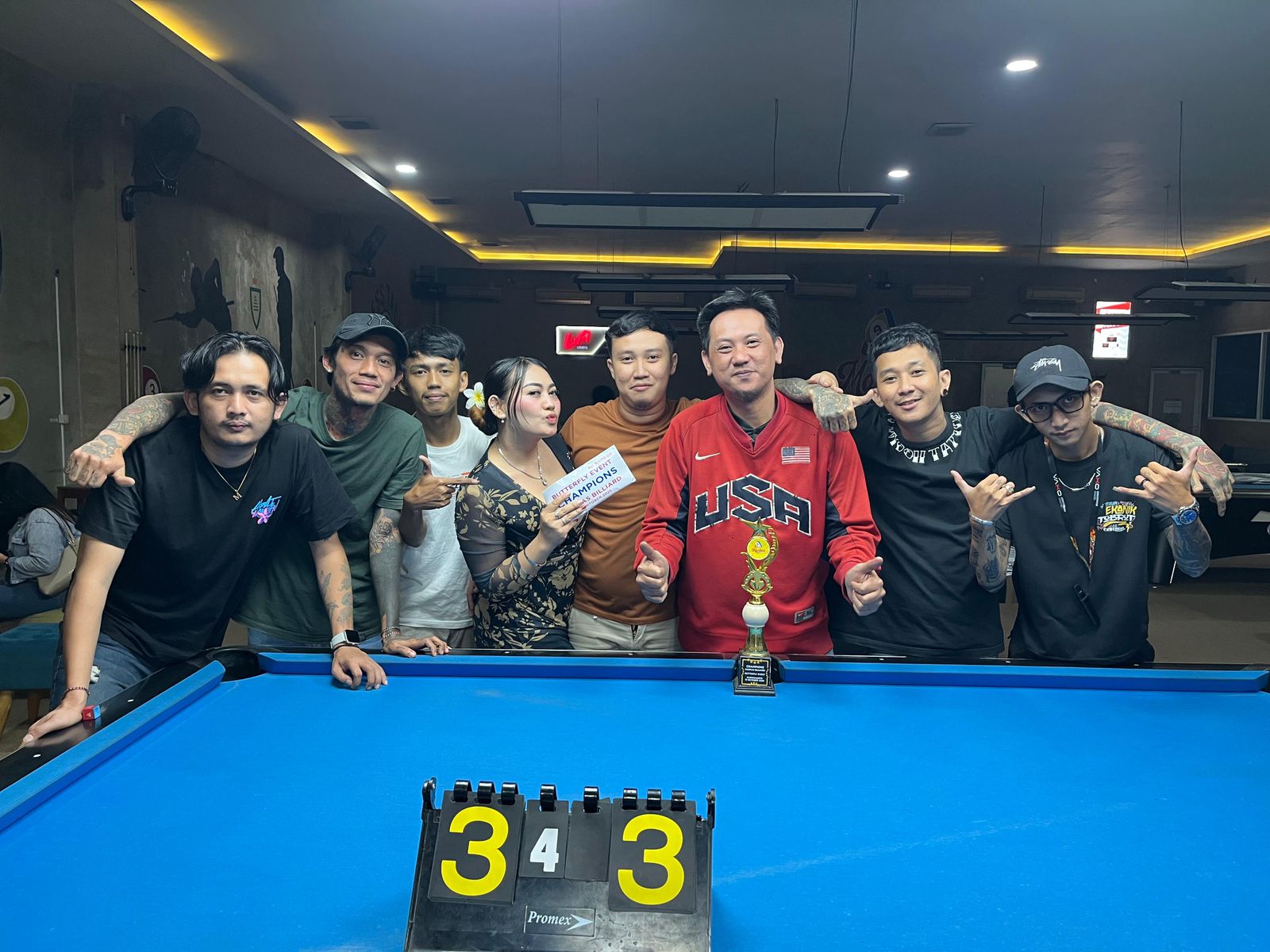 Romi Amor Kembali Jadi Kampiun Butterfly Event di Markas Biliard