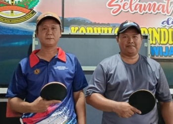 Dua Guru Pangebatan Raih Juara Tenis Meja PGRI Karanglewas