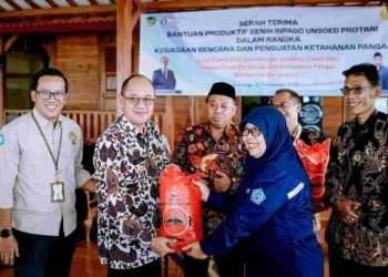 Bupati Sadewo Serahkan Benih Padi Unggul untuk Perkuat Ketahanan Pangan Banyumas