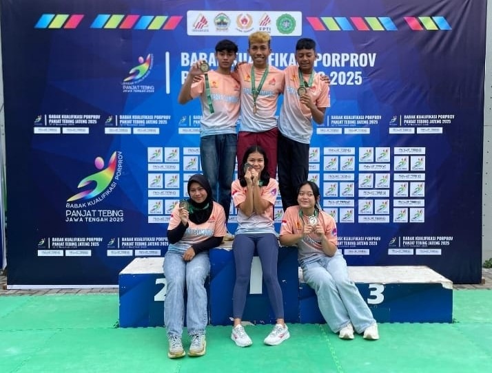 Banyumas Puncaki Kualifikasi Porprov Jateng 2025 Cabang Panjat Tebing