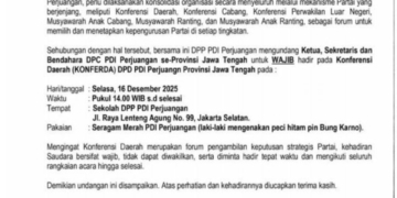 DPP PDI Perjuangan Resmi Tunda Konferda Jawa Tengah di Jakarta