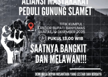 Tolak Perusakan Lingkungan, Aliansi Peduli Gunung Slamet Turun ke Jalan