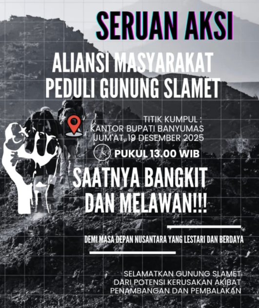Tolak Perusakan Lingkungan, Aliansi Peduli Gunung Slamet Turun ke Jalan