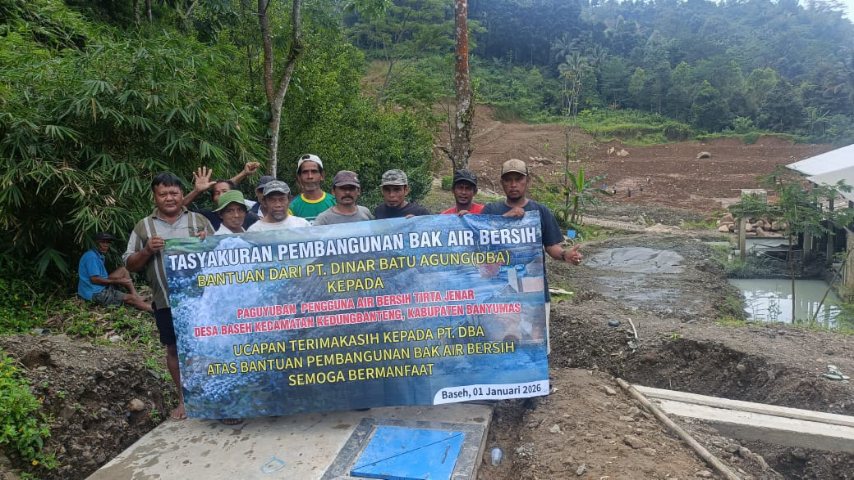 Warga Karang Pelem Syukuran Bak Air Bersih, PT DBA Dukung Reklamasi Lahan