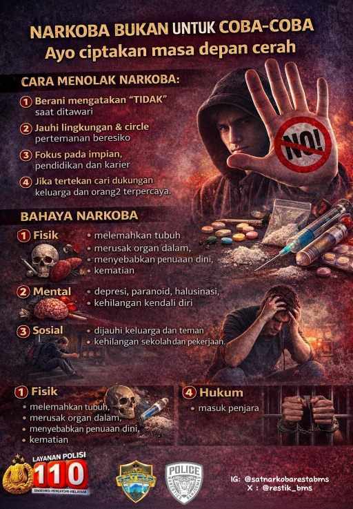 Jangan Coba-Coba! Satnarkoba Banyumas Ungkap Bahaya Narkoba dari Fisik hingga Bui