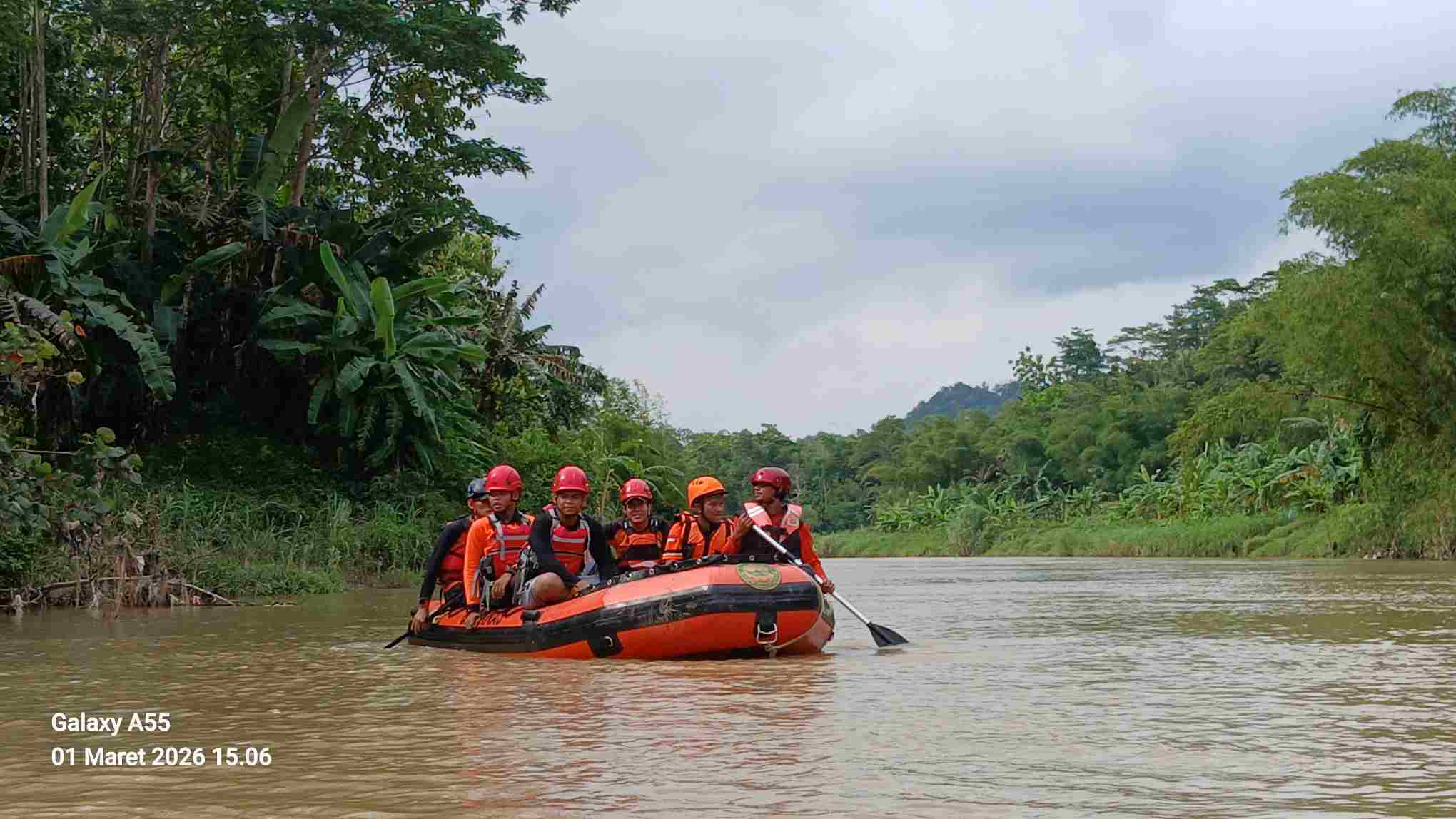 Hari Kedua Pencarian Bocah Pemancing Tenggelam di Sungai Tajum Masih Nihil