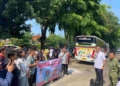 Adisatrya Suryo Sulisto Lepas 153 Pemudik Asal Banyumas-Cilacap di TMP Kalibata