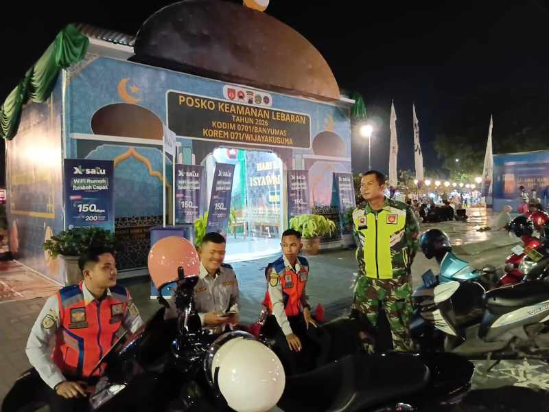 Kodim 0701/Banyumas Siagakan Puluhan Personel di Enam Titik Rawan Macet