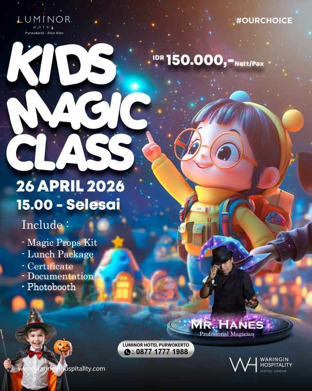 Kids Magic Class di Luminor Hotel Purwokerto, Edukasi Seru Penuh Keajaiban