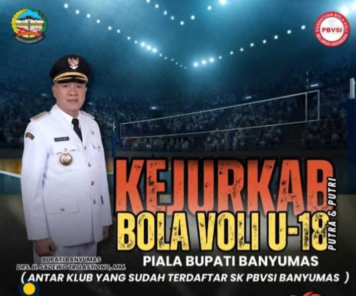 Kejurkab Bola Voli U-18 Piala Bupati Banyumas Digelar 28–30 Maret di GOR Satria