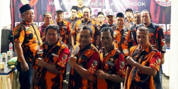 Pemuda Pancasila Cilongok Dirikan Posko Mudik Lebaran di Depan SDN 1 Cilongok