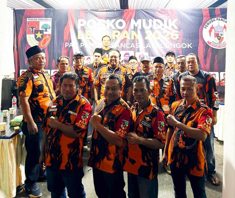 Pemuda Pancasila Cilongok Dirikan Posko Mudik Lebaran di Depan SDN 1 Cilongok