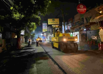 Pengaspalan Jalan Piere Tendean Dikebut Semalam Suntuk