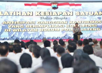 Pastikan Profesional Melayani Buruh Saat May Day, Polda Jateng Gelar Latihan Kontijensi