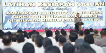 Pastikan Profesional Melayani Buruh Saat May Day, Polda Jateng Gelar Latihan Kontijensi