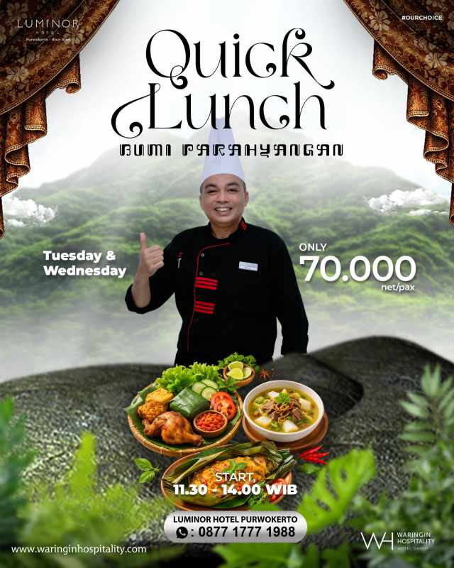 All You Can Eat Kembali di Luminor Hotel Purwokerto, Hanya Rp70.000!