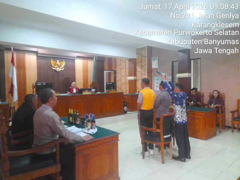Polresta Banyumas Gelar Sidang Tipiring Penjual Miras Ilegal