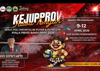Kejurprov Bola Voli U-18 Jawa Tengah 2026 Digelar di Purwokerto, 48 Tim Siap Bertanding