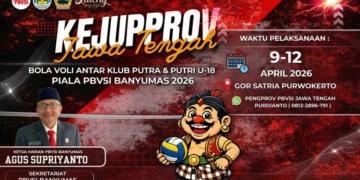 Kejurprov Bola Voli U-18 Jawa Tengah 2026 Digelar di Purwokerto, 48 Tim Siap Bertanding