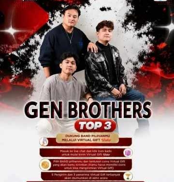 Gen Brothers Tembus Top 3 BAND Academy, Warga Cilacap dan Banyumas Diminta Dukung Virtual Gift