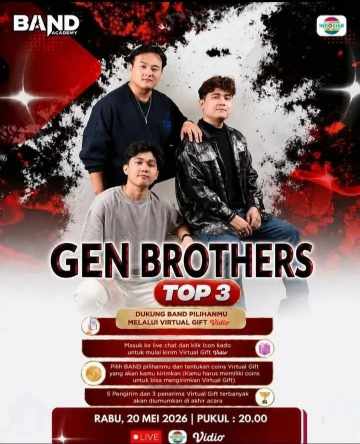 Gen Brothers Tembus Top 3 BAND Academy, Warga Cilacap dan Banyumas Diminta Dukung Virtual Gift